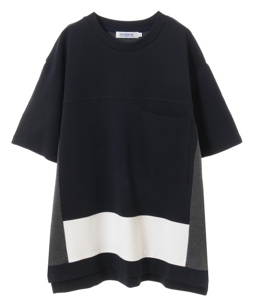 UNION STATION（ユニオンステーション）の「【ストレッチ】パネルレイヤードカットソー（Tシャツ/カットソー・メンズ・ホワイト/ネイビー/ホワイト系その他・M/L/LL）」の15枚目の写真