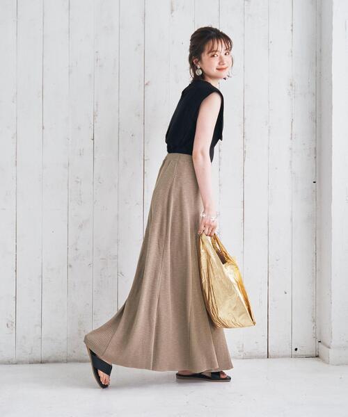 coen（コーエン）の「縦ワッフルマーメイドスカート（スカート・レディース・テラコッタ/ナチュラル/モカ・MEDIUM/LARGE）」の10枚目の写真