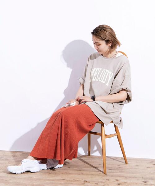 coen（コーエン）の「縦ワッフルマーメイドスカート（スカート・レディース・テラコッタ/ナチュラル/モカ・MEDIUM/LARGE）」の9枚目の写真