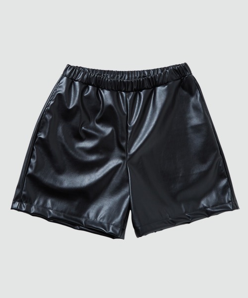 SIDEWAY STANCE（サイドウェイスタンス）の「【SIDEWAY STANCE】 ワイドシルエット バギー レザー ショートパンツ（その他パンツ・メンズ・ブラック・MEDIUM/LARGE）」の9枚目の写真