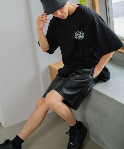 SIDEWAY STANCE（サイドウェイスタンス）の「【SIDEWAY STANCE】 ワイドシルエット バギー レザー ショートパンツ（その他パンツ・メンズ・ブラック・MEDIUM/LARGE）」の16枚目の写真