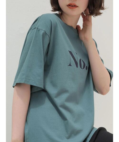 AMERICAN HOLIC(アメリカンホリック)の「ロゴカットプルオーバー2(Tシャツ/カットソー・レディース・グリーン/チャコールグレー・M/L)」の2枚目の写真