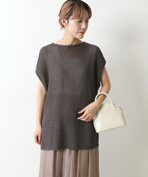 Simplicite（サンプリシテ）の「和紙ニットプルオーバー◆（ニット/セーター・レディース・ブラック/ベージュ・FREE）」の19枚目の写真