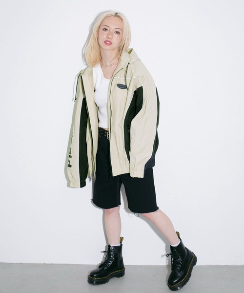 X-girl（エックスガール）の「BICOLOR NYLON JACKET（ブルゾン