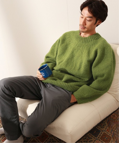 JOURNAL STANDARD relume(ジャーナルスタンダード レリューム)の「オーバーサイズ ネパールニット(ニット/セーター・メンズ・ブラック/ベージュ/グリーン/ナチュラル・MEDIUM/LARGE)」の8枚目の写真