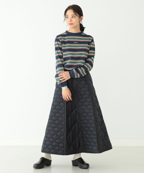 tシャツ ボーイ エンブロイダリー ボーダー ロングスリーブ Tシャツ レディース BEAMS BOY（ビームスボーイ）の「BEAMS BOY / ボーイ エンブロイ