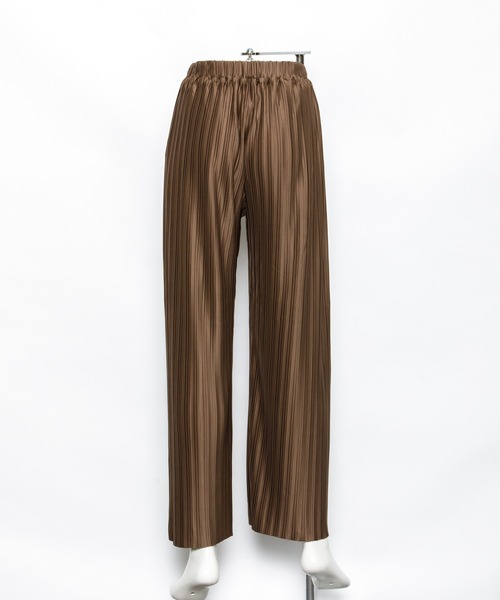 AS KNOW AS PINKY（アズノゥアズピンキー）の「ランダムプリーツワイドパンツ（その他パンツ・レディース・ブラック/モカ/グレイッシュベージュ/ライトカーキ・FREE）」の6枚目の写真
