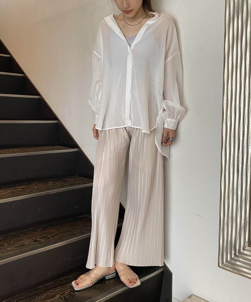 AS KNOW AS PINKY（アズノゥアズピンキー）の「ランダムプリーツワイドパンツ（その他パンツ・レディース・ブラック/モカ/グレイッシュベージュ/ライトカーキ・FREE）」の20枚目の写真