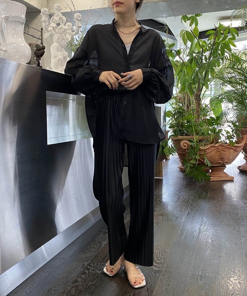 AS KNOW AS PINKY（アズノゥアズピンキー）の「ランダムプリーツワイドパンツ（その他パンツ・レディース・ブラック/モカ/グレイッシュベージュ/ライトカーキ・FREE）」の15枚目の写真