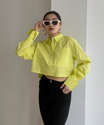 Avvenente | 【Avvenente】ビッグポケットクロップドシャツ(シャツ/ブラウス)