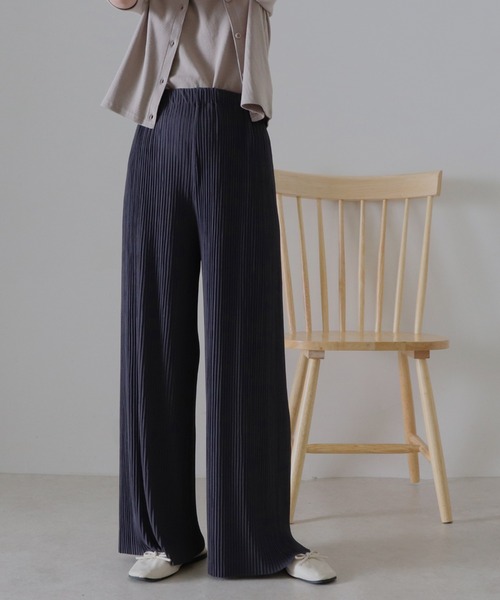 Cheek(チーク)の「セルフカットプリーツパンツ(その他パンツ・レディース・チャコールグレー/ブラック/ベージュ/グレー/ミント・MEDIUM)」の20枚目の写真