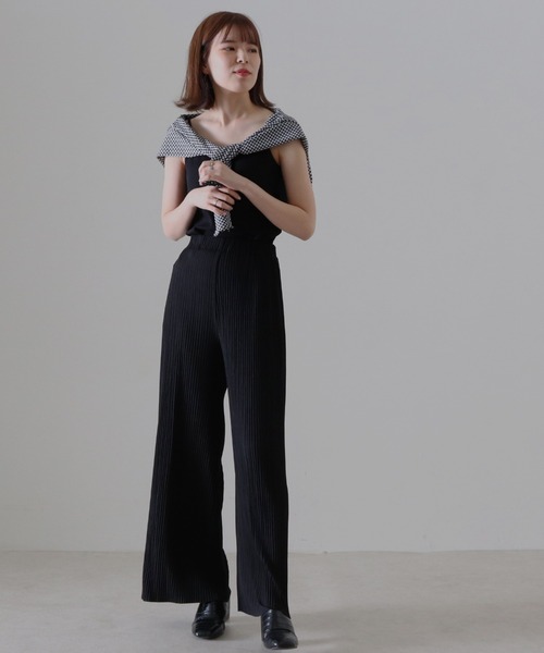 Cheek(チーク)の「セルフカットプリーツパンツ(その他パンツ・レディース・チャコールグレー/ブラック/ベージュ/グレー/ミント・MEDIUM)」の12枚目の写真