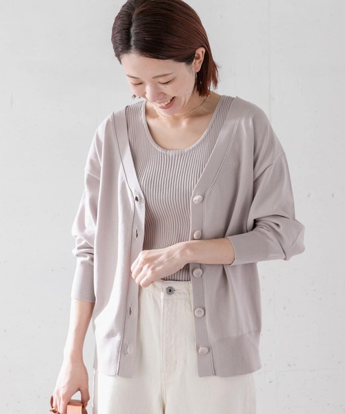 URBAN RESEARCH Sonny Label(アーバンリサーチサニーレーベル)の「アンサンブルBigカーディガン(カーディガン/ボレロ・レディース・ライトグレー/チャコールグレー/ブラック・FREE)」の4枚目の写真