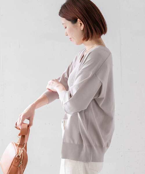 URBAN RESEARCH Sonny Label(アーバンリサーチサニーレーベル)の「アンサンブルBigカーディガン(カーディガン/ボレロ・レディース・ライトグレー/チャコールグレー/ブラック・FREE)」の5枚目の写真