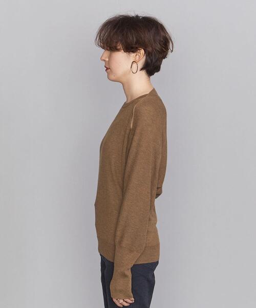 BEAUTY&YOUTH UNITED ARROWS(ビューティーアンドユースユナイテッドアローズ)の「BY レイヤードマルチニット -ウォッシャブル-(ニット/セーター・レディース・ターコイズブルー/ブラウン・FREE)」の6枚目の写真