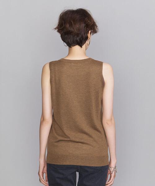 BEAUTY&YOUTH UNITED ARROWS(ビューティーアンドユースユナイテッドアローズ)の「BY レイヤードマルチニット -ウォッシャブル-(ニット/セーター・レディース・ターコイズブルー/ブラウン・FREE)」の3枚目の写真