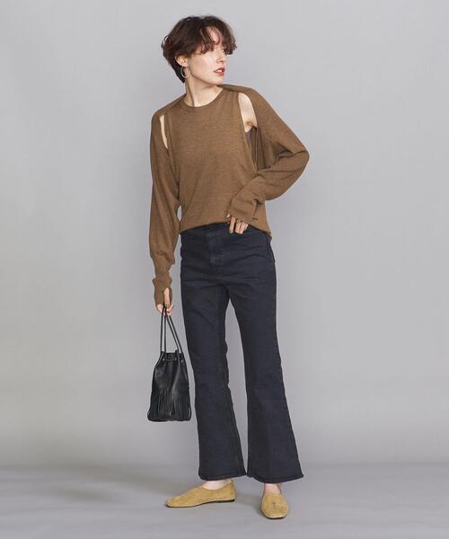 BEAUTY&YOUTH UNITED ARROWS(ビューティーアンドユースユナイテッドアローズ)の「BY レイヤードマルチニット -ウォッシャブル-(ニット/セーター・レディース・ターコイズブルー/ブラウン・FREE)」の14枚目の写真