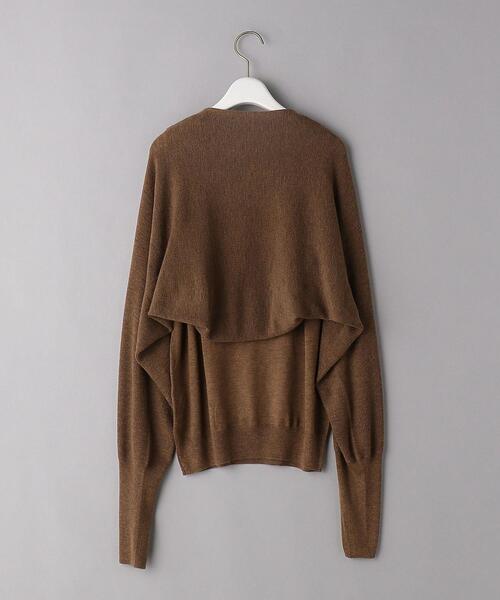 BEAUTY&YOUTH UNITED ARROWS(ビューティーアンドユースユナイテッドアローズ)の「BY レイヤードマルチニット -ウォッシャブル-(ニット/セーター・レディース・ターコイズブルー/ブラウン・FREE)」の8枚目の写真