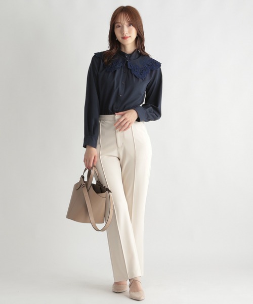 Andemiu(アンデミュウ)の「スリットフレアパンツ217172(スラックス・レディース・ブラック/ベージュ/アイボリー・SMALL/MEDIUM)」の10枚目の写真