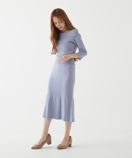 BE RADIANCE(ビーラディエンス)の「前後2wayニットセットアップ(セットアップ・レディース・ブラウン/ラベンダー/ブルー・FREE)」の8枚目の写真