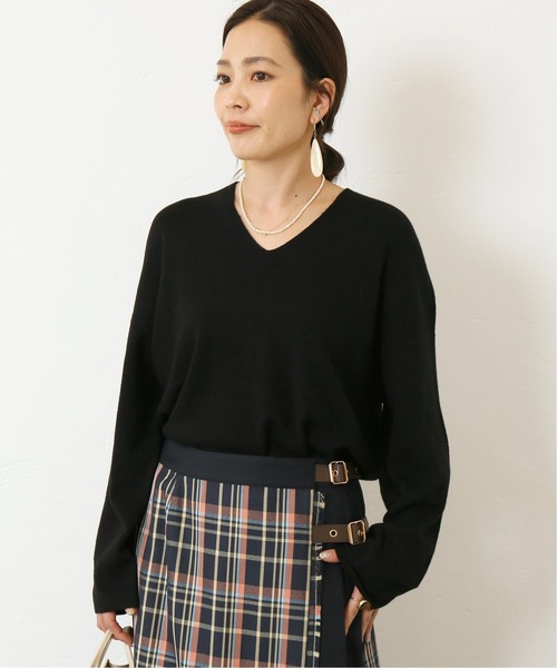 Simplicite（サンプリシテ）の「アンゴラ混Vネックプルオーバー◆（ニット/セーター・レディース・ブラック/ベージュ/パープル系その他・FREE）」の2枚目の写真