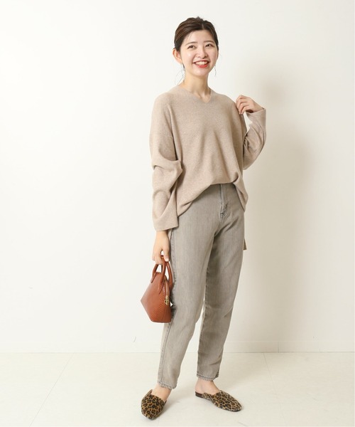 Simplicite（サンプリシテ）の「アンゴラ混Vネックプルオーバー◆（ニット/セーター・レディース・ブラック/ベージュ/パープル系その他・FREE）」の5枚目の写真