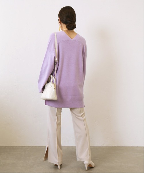 Simplicite（サンプリシテ）の「アンゴラ混Vネックプルオーバー◆（ニット/セーター・レディース・ブラック/ベージュ/パープル系その他・FREE）」の6枚目の写真