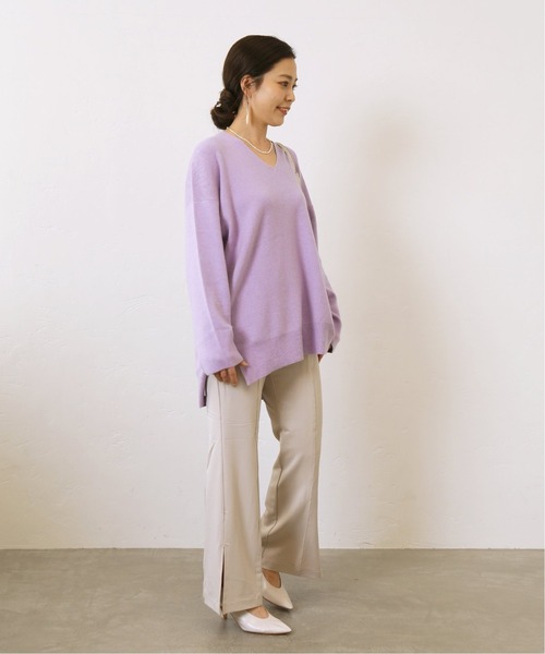 Simplicite（サンプリシテ）の「アンゴラ混Vネックプルオーバー◆（ニット/セーター・レディース・ブラック/ベージュ/パープル系その他・FREE）」の11枚目の写真