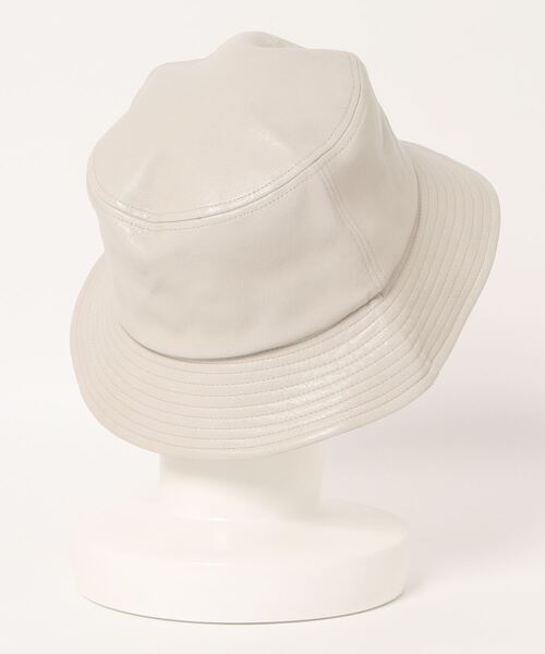 Ruben（ルーベン）の「FAUX LEATHER BUCKETHAT/フェイクレザーバケットハット（ハット・レディース・キャメル/アイボリー/ブラック・FREE）」の4枚目の写真