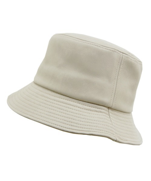 Ruben（ルーベン）の「FAUX LEATHER BUCKETHAT/フェイクレザーバケットハット（ハット・レディース・キャメル/アイボリー/ブラック・FREE）」の14枚目の写真
