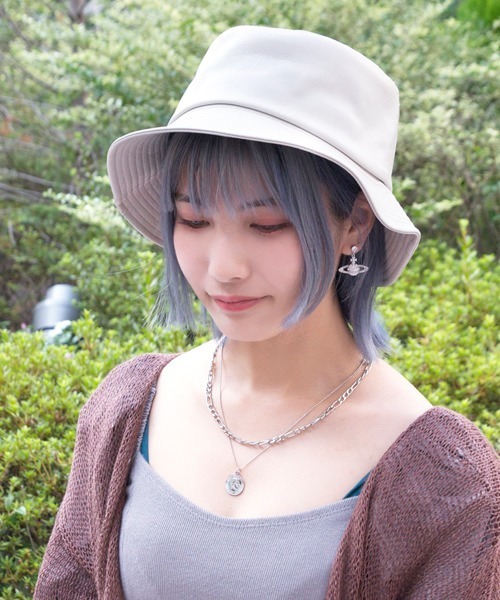 Ruben（ルーベン）の「FAUX LEATHER BUCKETHAT/フェイクレザーバケットハット（ハット・レディース・キャメル/アイボリー/ブラック・FREE）」の9枚目の写真