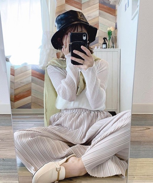 Ruben（ルーベン）の「FAUX LEATHER BUCKETHAT/フェイクレザーバケットハット（ハット・レディース・キャメル/アイボリー/ブラック・FREE）」の17枚目の写真