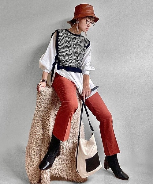 Ruben（ルーベン）の「FAUX LEATHER BUCKETHAT/フェイクレザーバケットハット（ハット・レディース・キャメル/アイボリー/ブラック・FREE）」の15枚目の写真