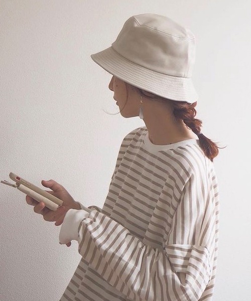 Ruben（ルーベン）の「FAUX LEATHER BUCKETHAT/フェイクレザーバケットハット（ハット・レディース・キャメル/アイボリー/ブラック・FREE）」の22枚目の写真