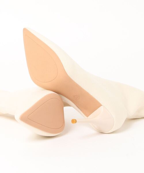 セール】【Jasmine】9㎝ヒール 華奢見え！ピンヒールソックスブーツ