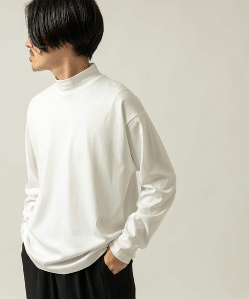 ITEMS URBANRESEARCH(アイテムズ アーバンリサーチ)の「コットンスムース モックネック長袖カットソー(Tシャツ/カットソー・メンズ・ダークブラウン/ブラック/ホワイト・MEDIUM/LARGE)」の12枚目の写真