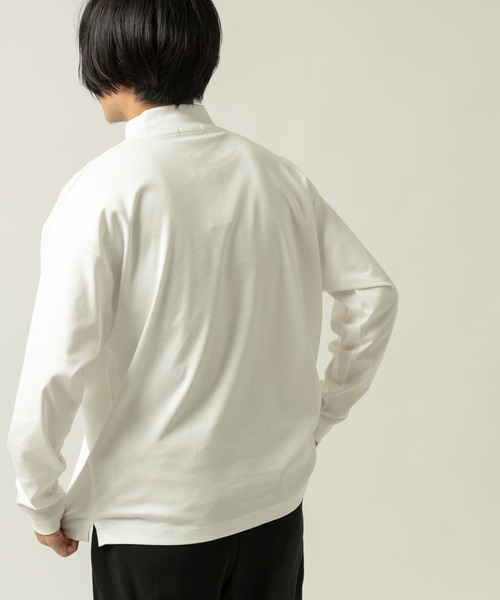 ITEMS URBANRESEARCH(アイテムズ アーバンリサーチ)の「コットンスムース モックネック長袖カットソー(Tシャツ/カットソー・メンズ・ダークブラウン/ブラック/ホワイト・MEDIUM/LARGE)」の18枚目の写真