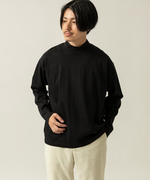 ITEMS URBANRESEARCH(アイテムズ アーバンリサーチ)の「コットンスムース モックネック長袖カットソー(Tシャツ/カットソー・メンズ・ダークブラウン/ブラック/ホワイト・MEDIUM/LARGE)」の21枚目の写真