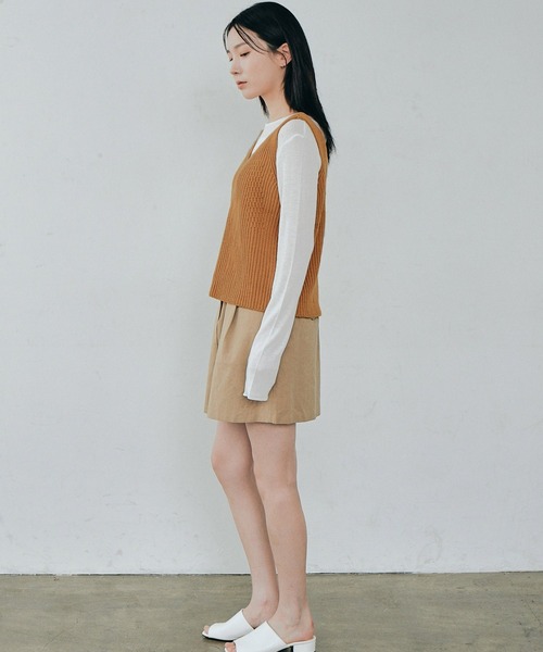 ALAND（エーランド）の「3.3Field Trip／Vネック KNIT VEST　2239058（ベスト・レディース・ネイビー/イエロー/アイボリー・FREE）」の11枚目の写真