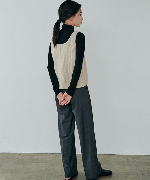 ALAND（エーランド）の「3.3Field Trip／Vネック KNIT VEST　2239058（ベスト・レディース・ネイビー/イエロー/アイボリー・FREE）」の12枚目の写真