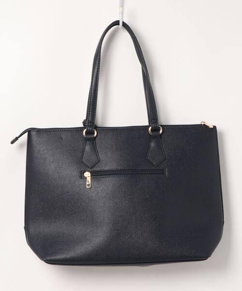 m.f.editorial（エムエフエディトリアル）の「サフィアーノ型押し トートバッグ A4対応（トートバッグ・レディース・ネイビー/グレー・FREE）」の5枚目の写真