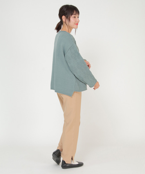 LBC(エルビーシー)の「【ZOZO限定】ダイヤ柄ニットプルオーバー(ニット/セーター・レディース・ブラウン/オフホワイト/ブルー・M/L)」の5枚目の写真