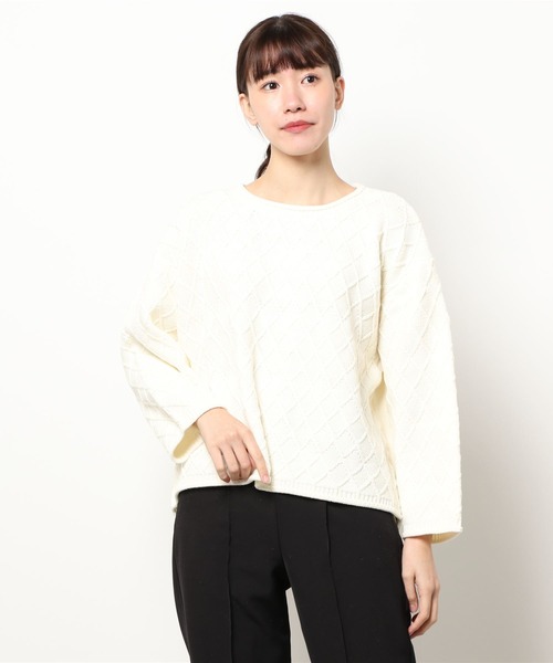 LBC(エルビーシー)の「【ZOZO限定】ダイヤ柄ニットプルオーバー(ニット/セーター・レディース・ブラウン/オフホワイト/ブルー・M/L)」の22枚目の写真