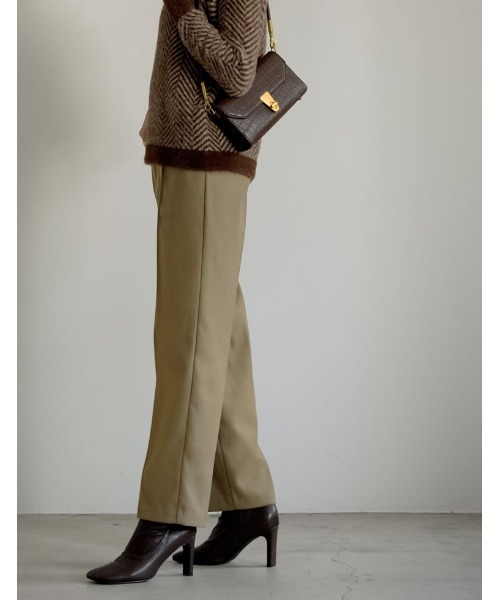 Re:EDIT(リエディ)の「起毛ツイルドロップボタンピンタックパンツ(その他パンツ・レディース・ベージュ系その他/ブラック/ブルー/ブラウン系その他/ミックスグレー・MEDIUM/SHORT/TALL/LARGE)」の12枚目の写真