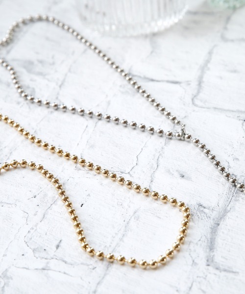 colleca la(コレカラ)の「ボールチェーンロングネックレス(ネックレス・レディース・シルバー/ゴールド・フリ-)」の9枚目の写真