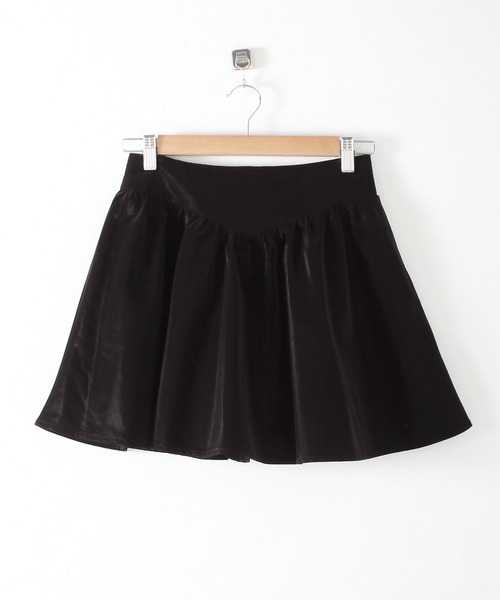 Grandeir（グランディール）の「シャイニー フレア ミニスカート（スカート・レディース・ブラック/ブラウン・M）」の15枚目の写真