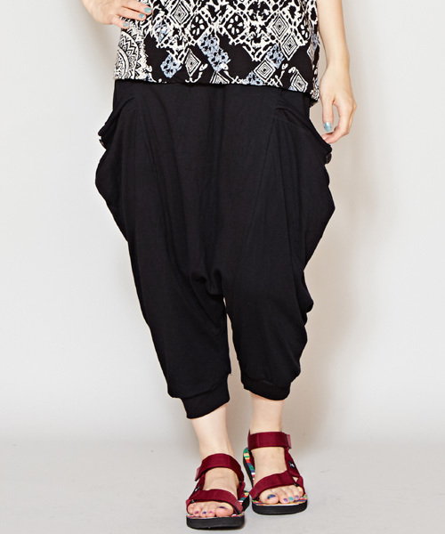 チャイハネ(チャイハネ)の「【チャイハネ】ジャンボポケットサルエルパンツ(その他パンツ・レディース・パープル/ブラック/ターコイズブルー・FREE)」の2枚目の写真