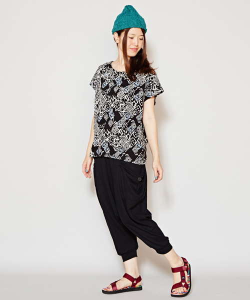 チャイハネ(チャイハネ)の「【チャイハネ】ジャンボポケットサルエルパンツ(その他パンツ・レディース・パープル/ブラック/ターコイズブルー・FREE)」の7枚目の写真