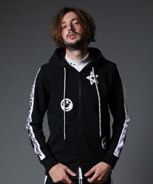 STUD MUFFIN | STUD MUFFIN/スタッドマフィン/ストレッチベア裏毛 サガラパッチ＆ロゴ サイドラインジップパーカー(パーカー)