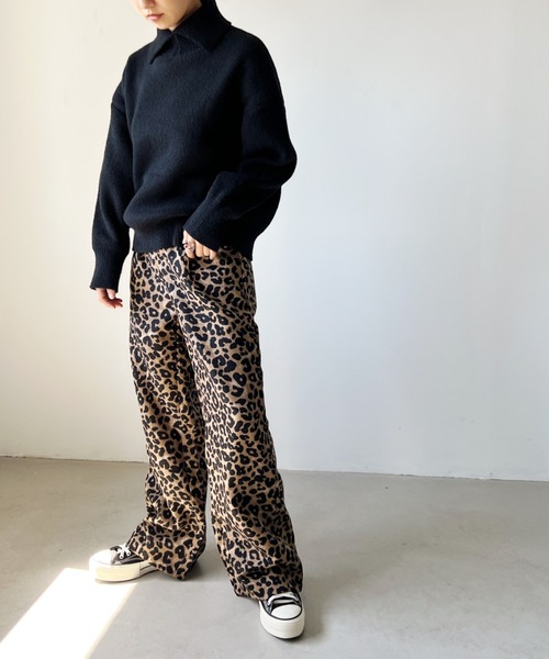 H.Warren(エイチウォーレン)の「レオパードワイドパンツ(その他パンツ・レディース・ブラウン・FREE)」の9枚目の写真